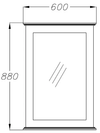 Зеркало Opadiris Палермо 60 светлый орех