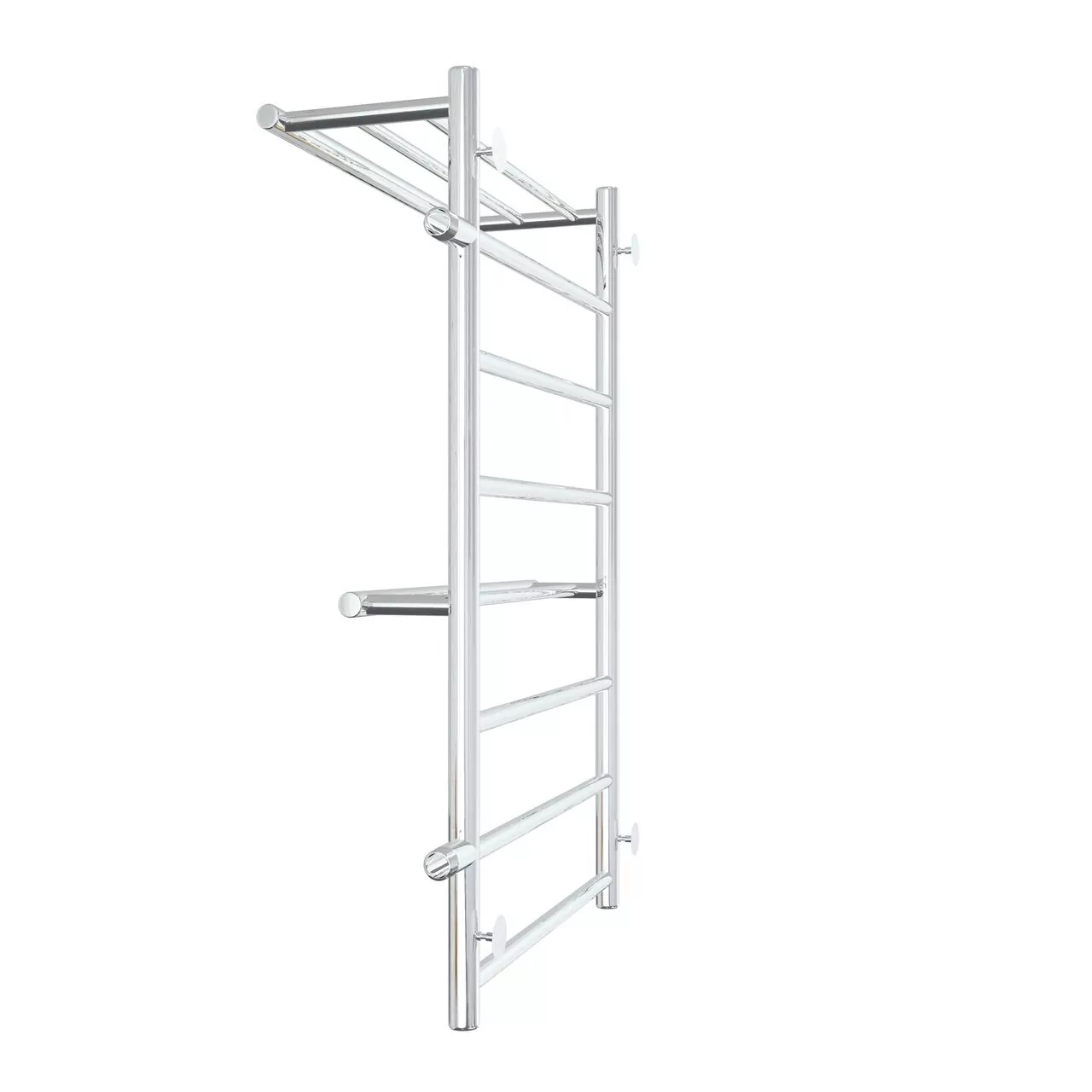 Полотенцесушитель водяной Laris Лавина П9 500х800 R МЦ 500-1, боковой, с полкой, хром