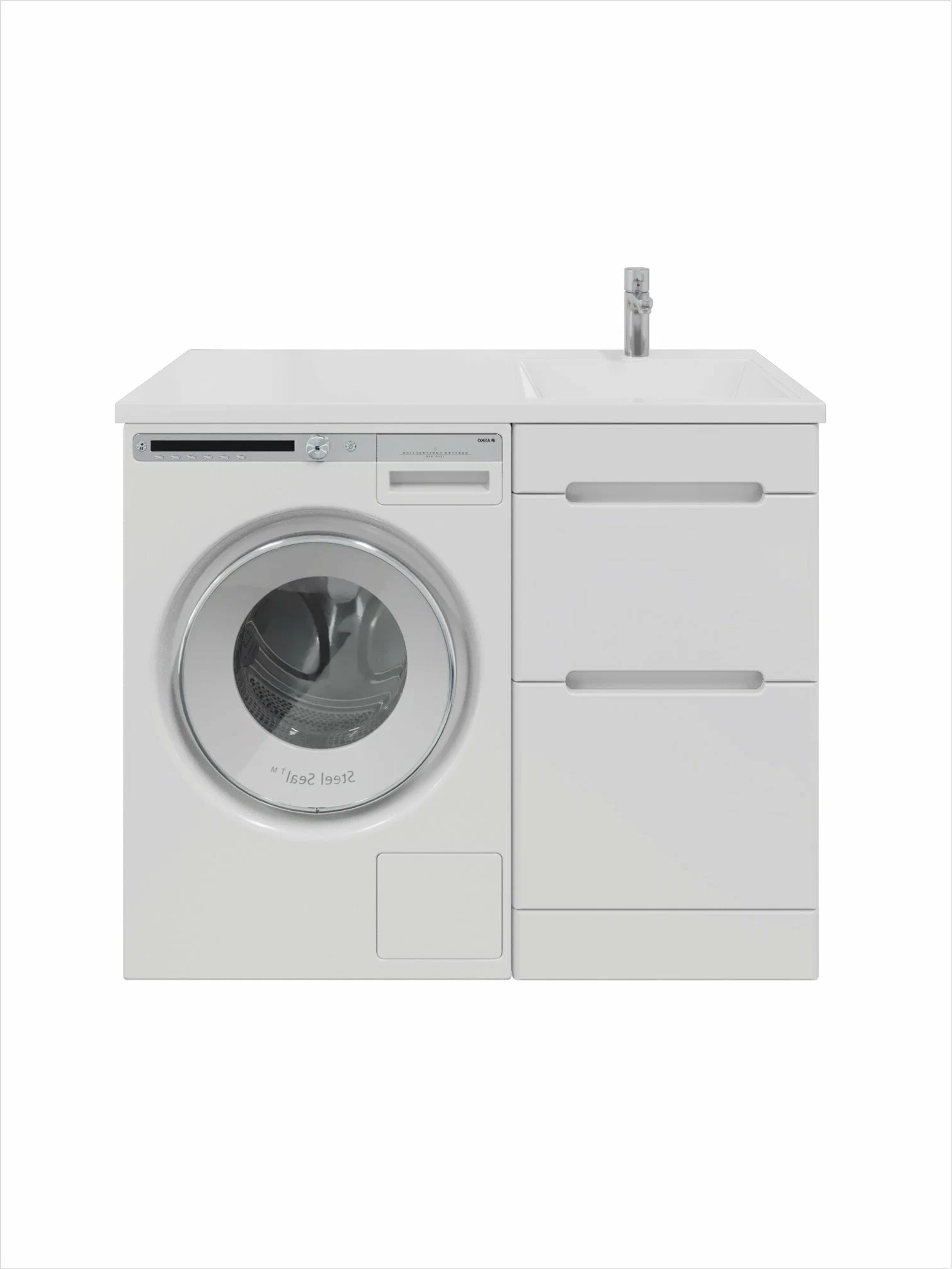 Тумба напольная SanStar Толедо 50 с раковиной Даллас 110 правый белая