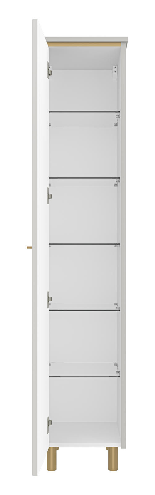 Пенал Brevita Elche 35 напольный/подвесной, L, серый кашемир/золото