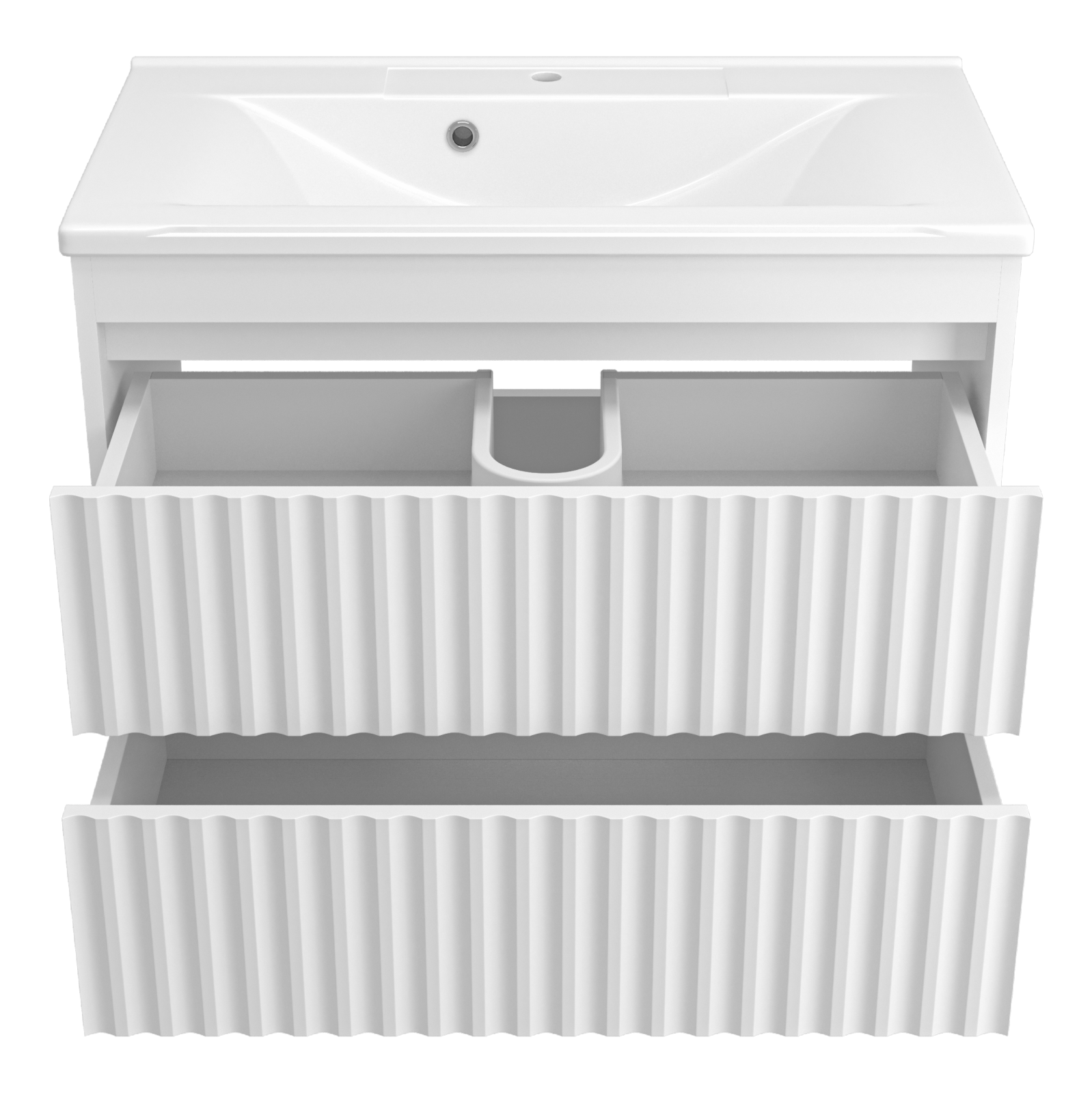 Тумба с раковиной Brevita Balaton 80 подвесная, белый