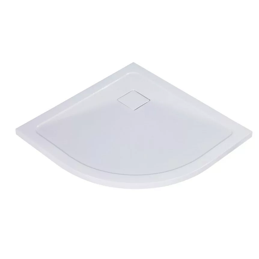 Поддон для душа WasserKraft Dinkel 58T01 90х90 прямоугольный, из искусственного камня, белый глянец