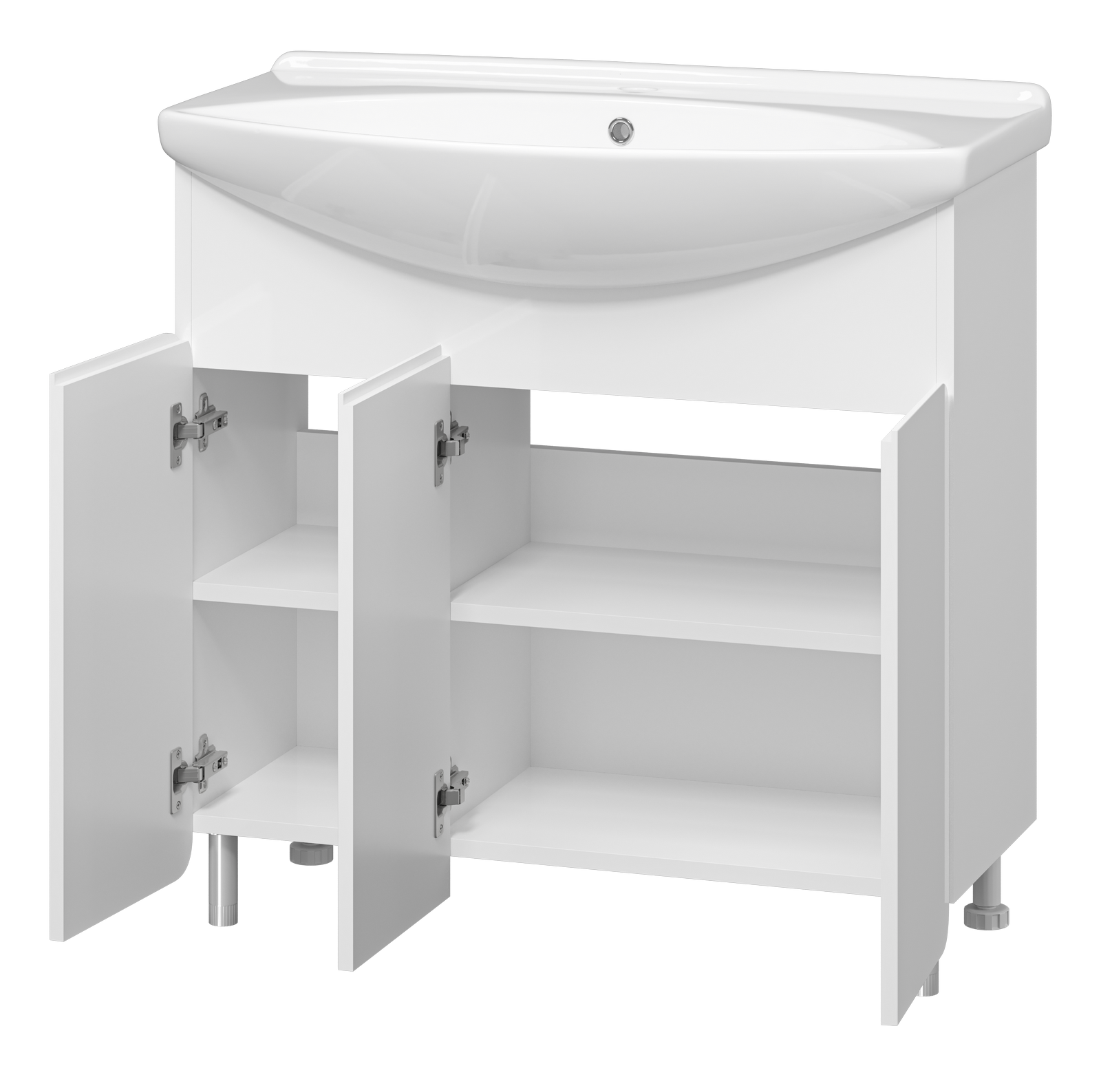 Тумба с раковиной Misty Чегет 85 белый