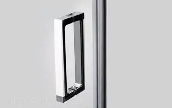 Душевая дверь WasserKraft Aller 10H05LBLACK 120 в нишу, распашная, прозрачное стекло, хром, черные вставки