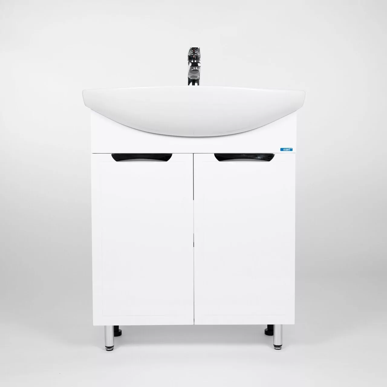 Тумба напольная Viant Лима 70 с раковиной Балтика 70, белый