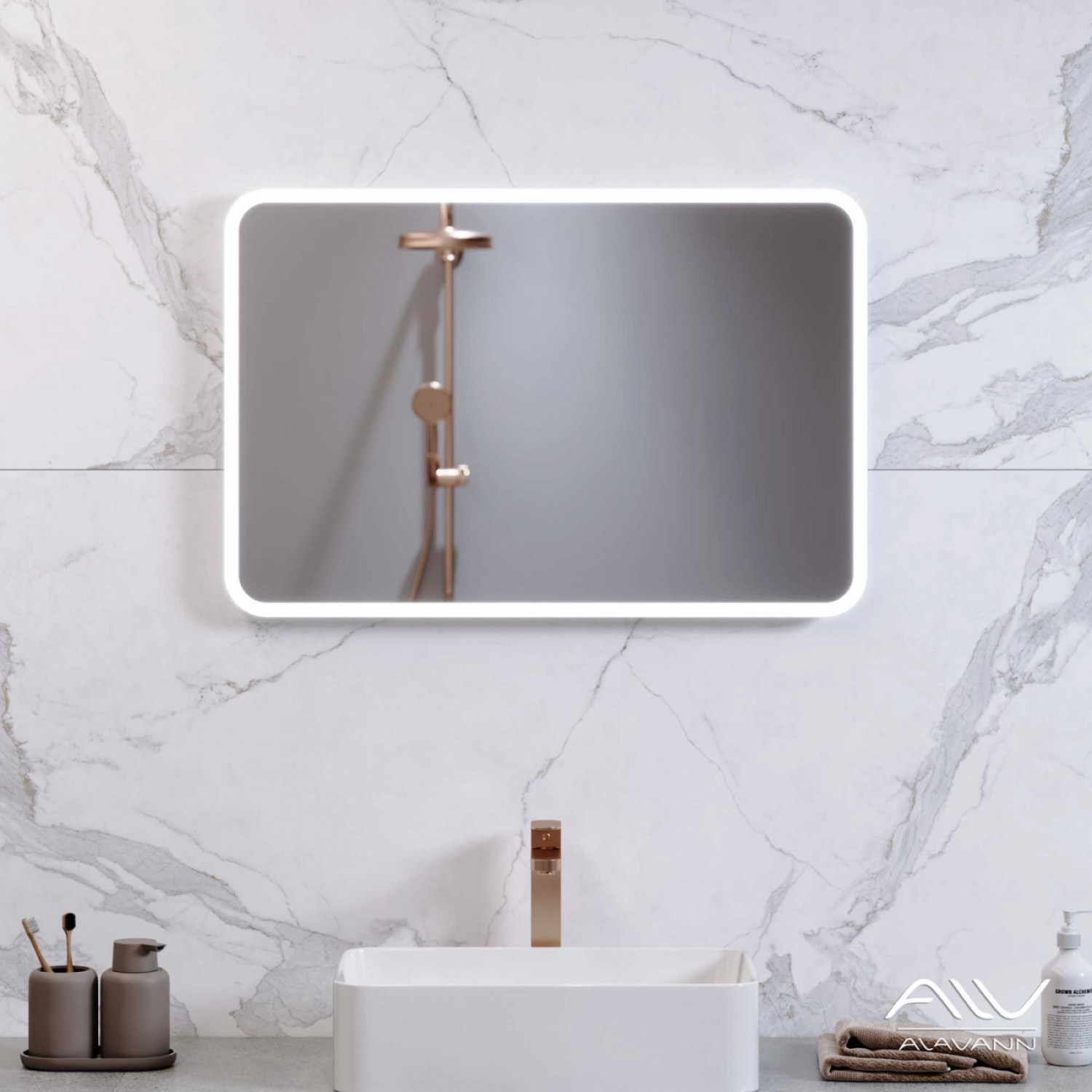 Зеркало Alavann Cat 60 свет, ИК выключатель, антизапотеватель