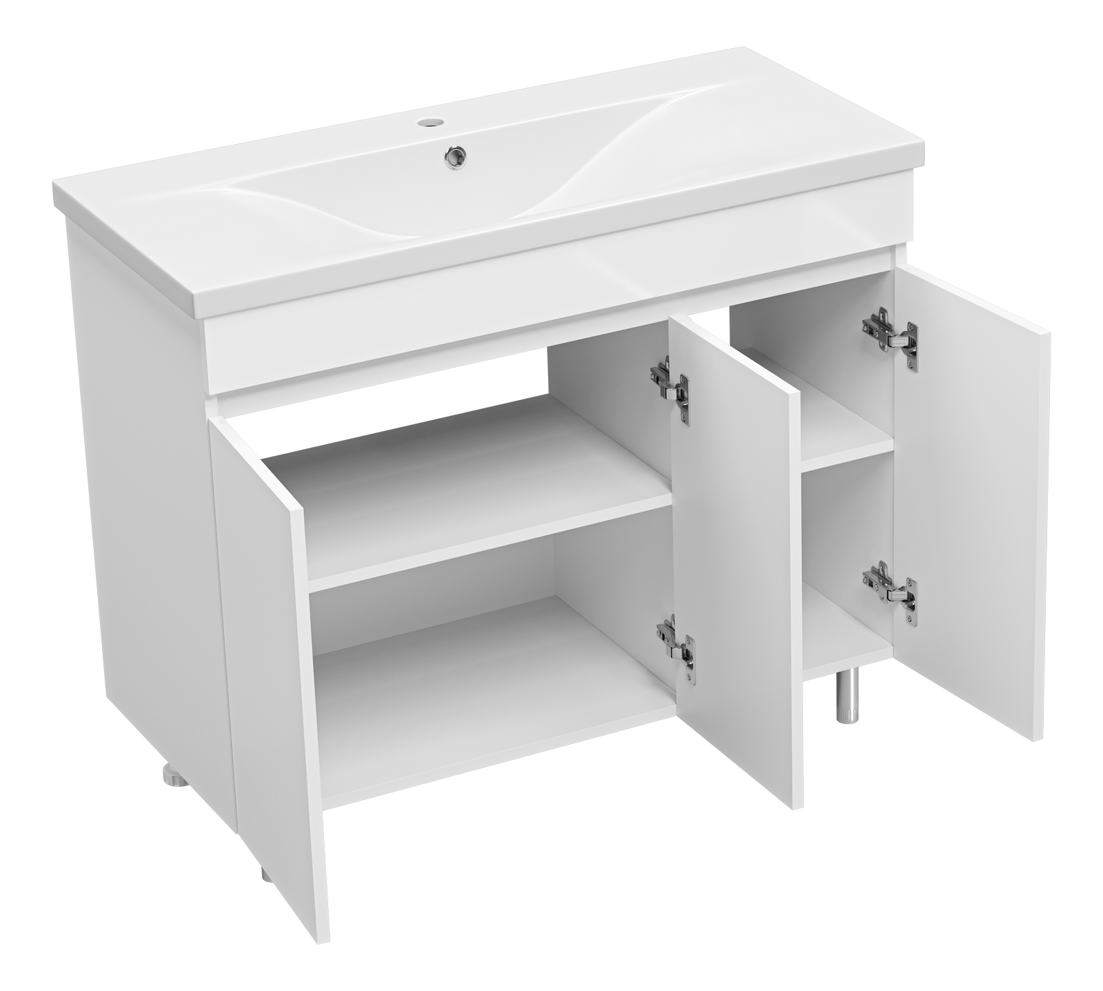 Тумба с раковиной Misty Енисей 100 белый