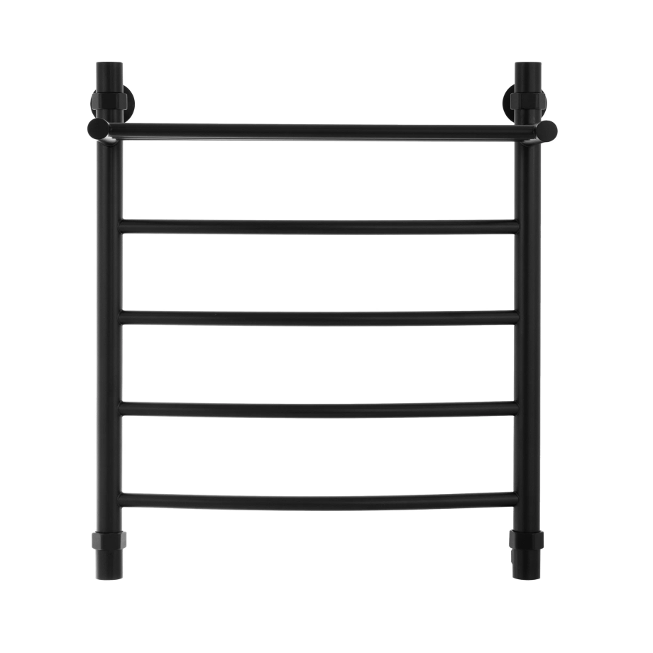 Полотенцесушитель водяной Energy Classic Modus 600x500 черный матовый, лесенка с полкой, сталь AISI304, подключение 3/4"