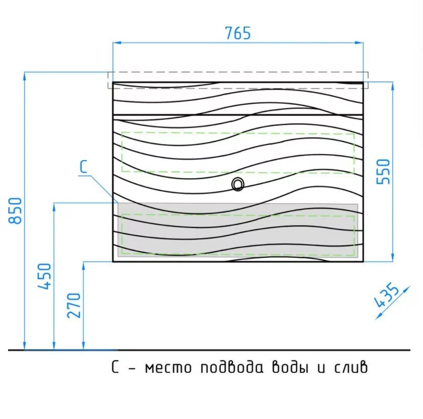 Мебель для ванной Style Line Вероника 80, Люкс комплект, подвесной, белый
