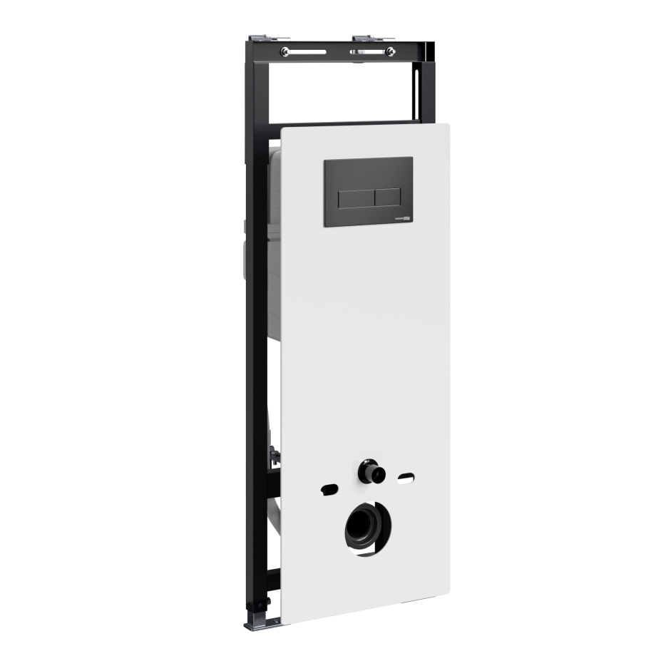 Инсталляция WasserKraft Salm 27TLT.010.ME.WH.MB03 для подвесного унитаза, с кнопкой