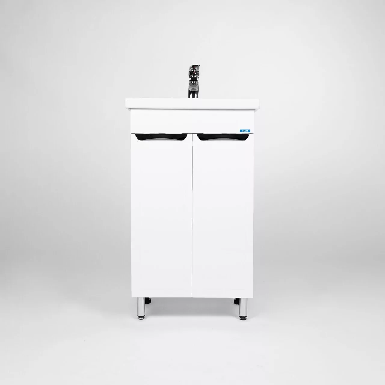 Тумба напольная Viant Лима 50 с раковиной Como 50, белый