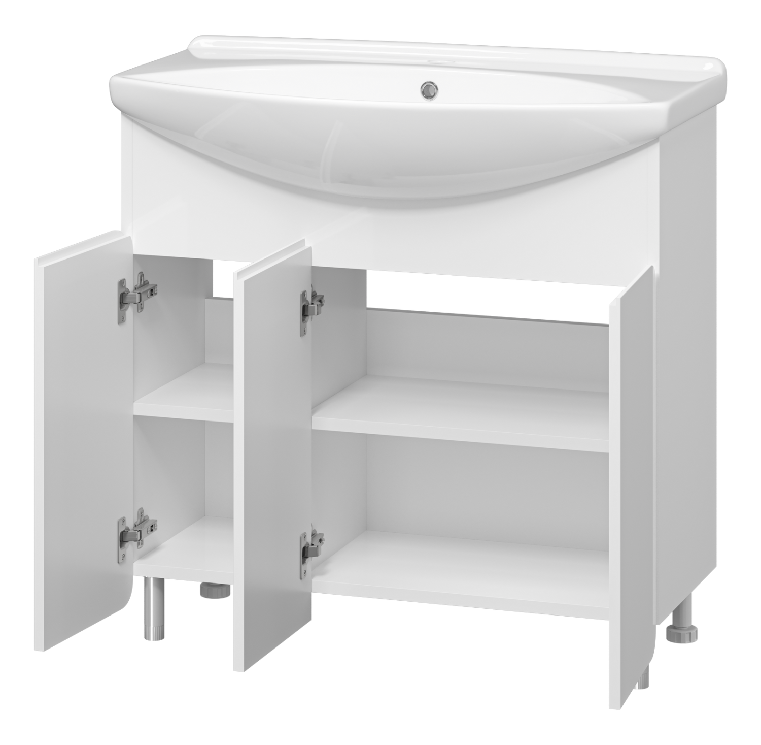 Тумба с раковиной Misty Чегет 85 белый