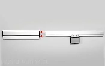 Душевая дверь WasserKraft Berkel 48P04 90 в нишу, распашная, прозрачное стекло, хром от магазина Vanna-Vanna.ru!
