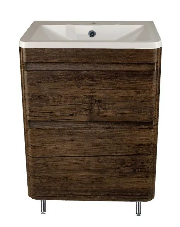 Тумба напольная Style Line Атлантика 60 Plus Люкс с раковиной Атлантика 60, старое дерево