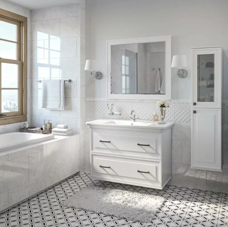 Зеркало Sanflor Модена 105 белый матовый