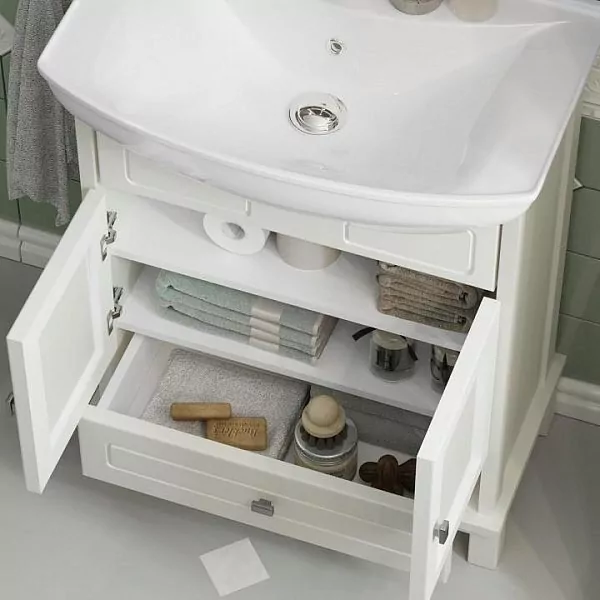 Тумба с раковиной Opadiris Омега 75 слоновая кость