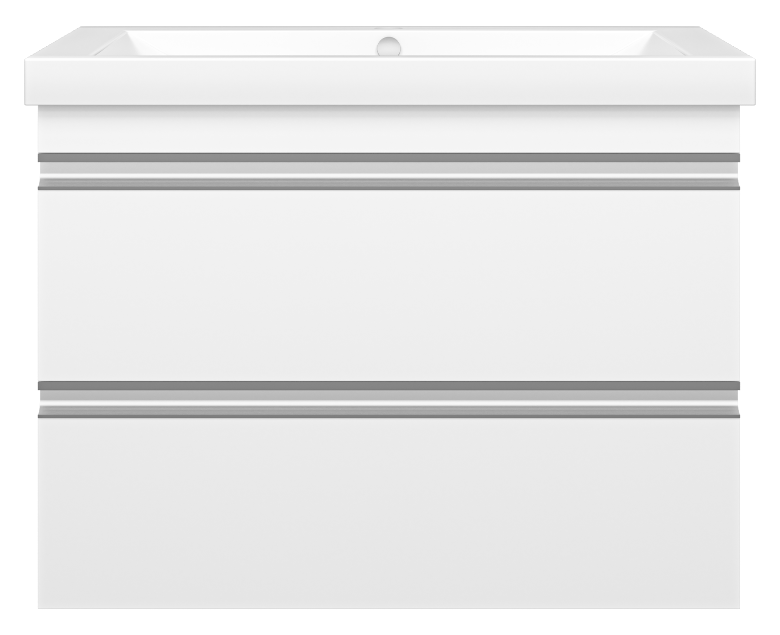 Тумба с раковиной Misty Ингрид 75 подвесная, белый