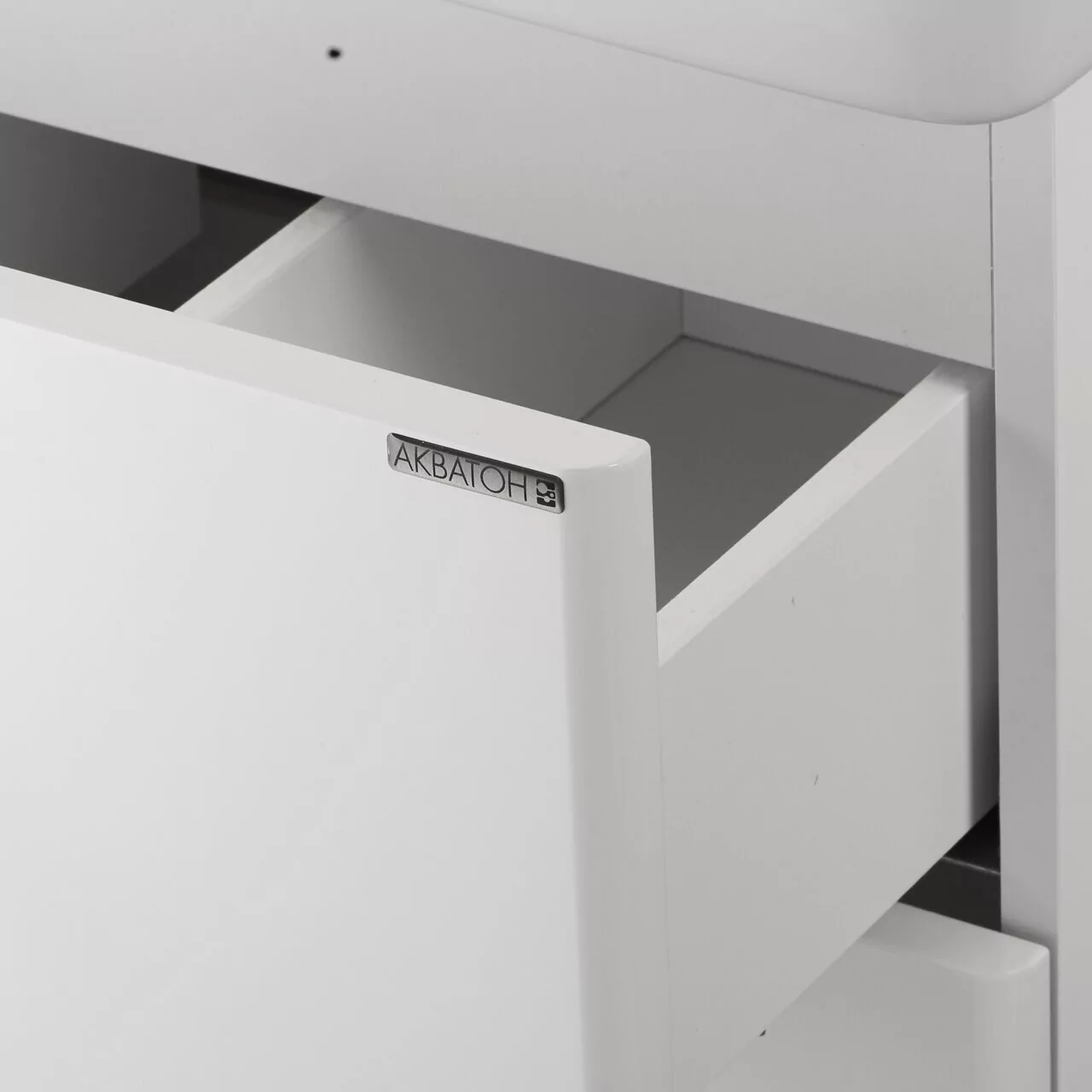 Тумба подвесная Aquaton Америна 70 с раковиной Тигода 70, два ящика, белый