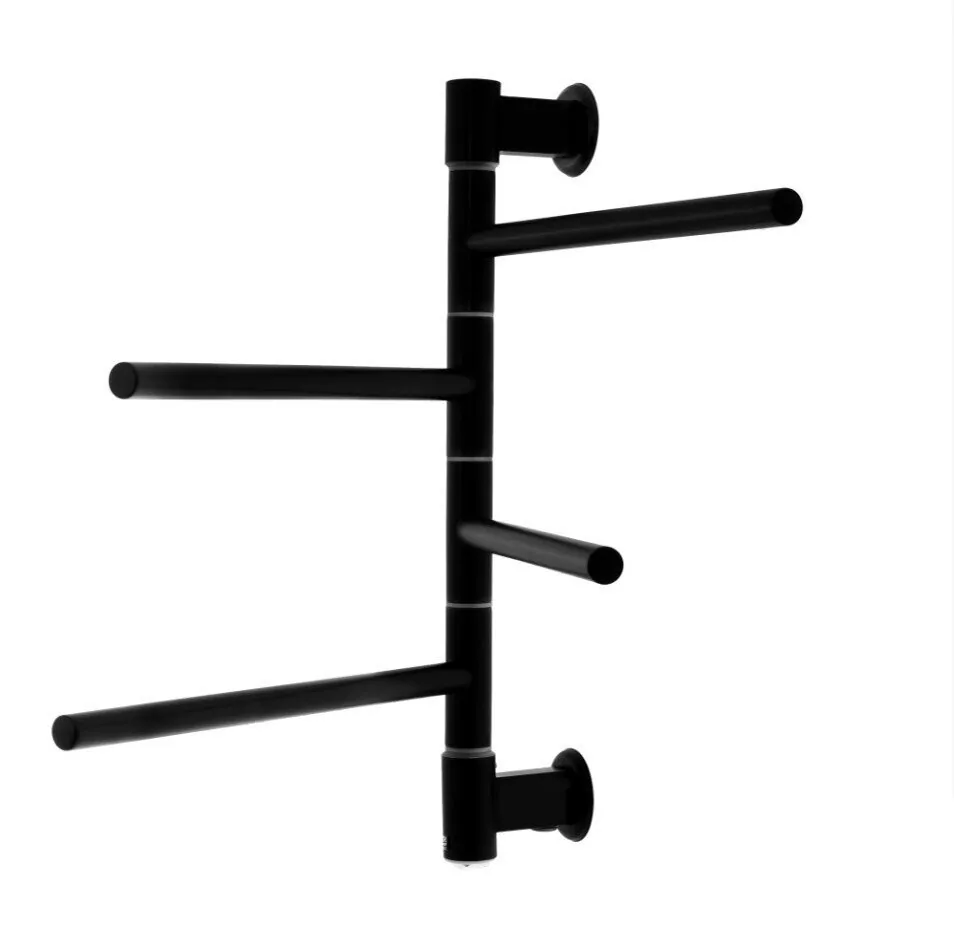 Полотенцесушитель электрический Energy I chrome G4K 54х40 поворотный, черный матовый