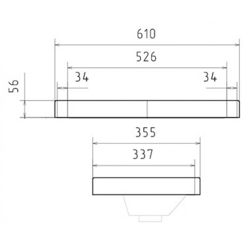 Тумба  EQUIL Eltoro 60 с раковиной Nice 60 напольная, 2 ящика, черный софт