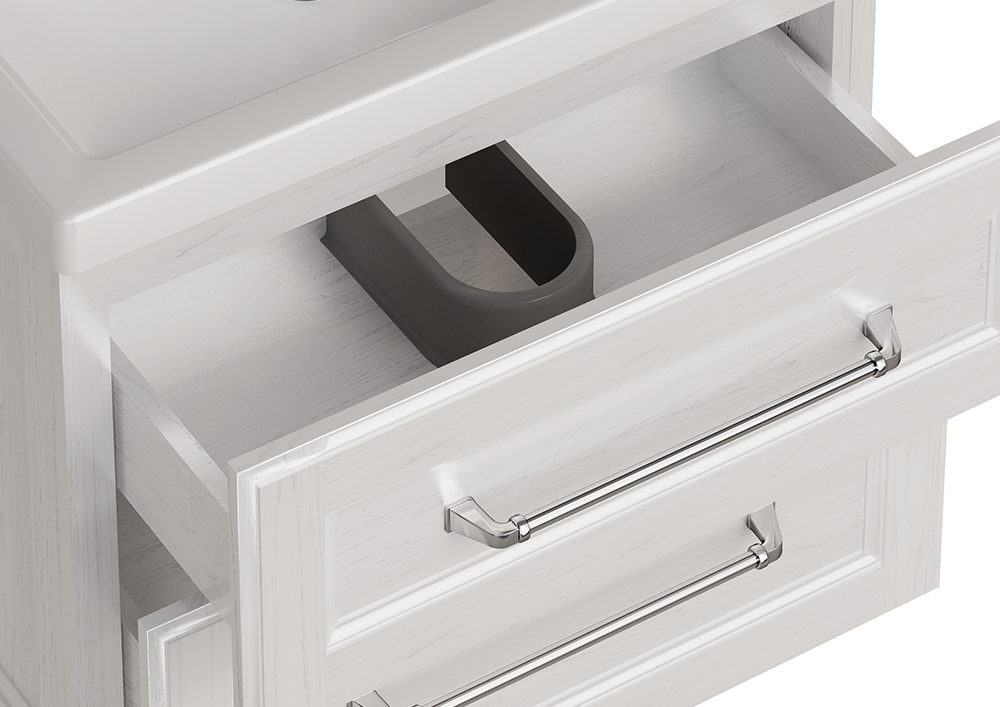 Мебель для ванной ASB Woodline Венеция 70 комплект, подвесной, белый, хром