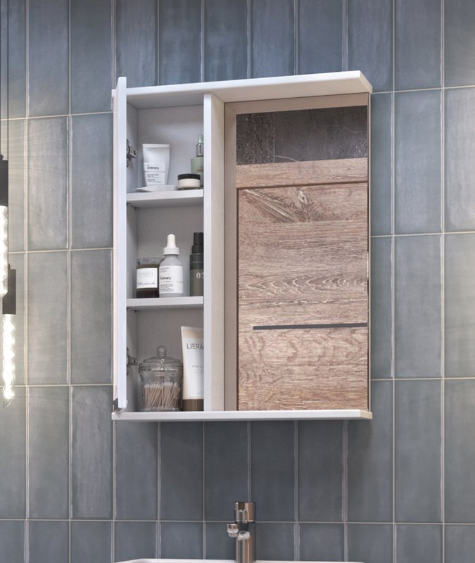 Зеркало со шкафчиком Vigo Callao 50 L, белый