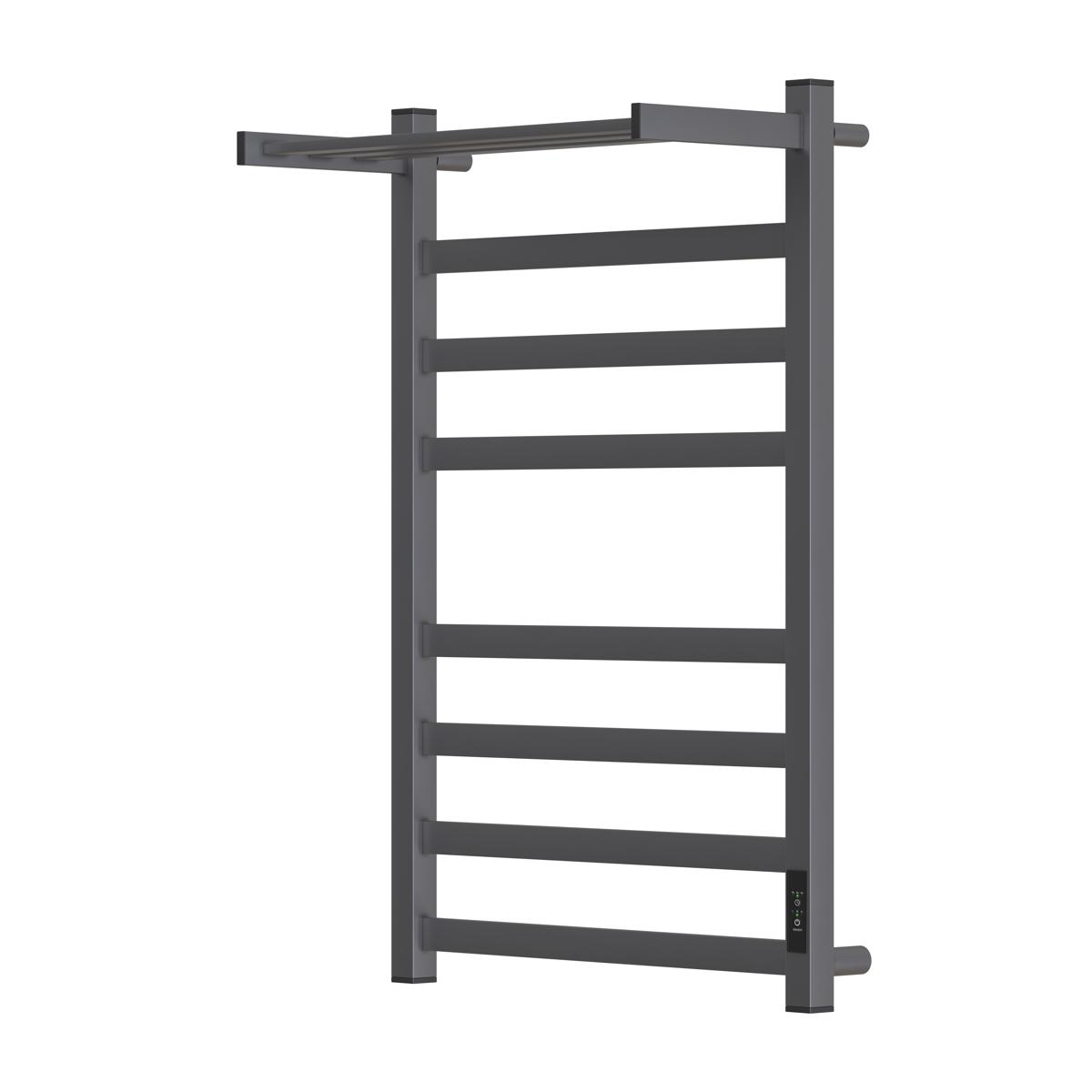 Полотенцесушитель электрический APEXTERMO Terra TR01185GM 800x500 с полкой, графит матовый