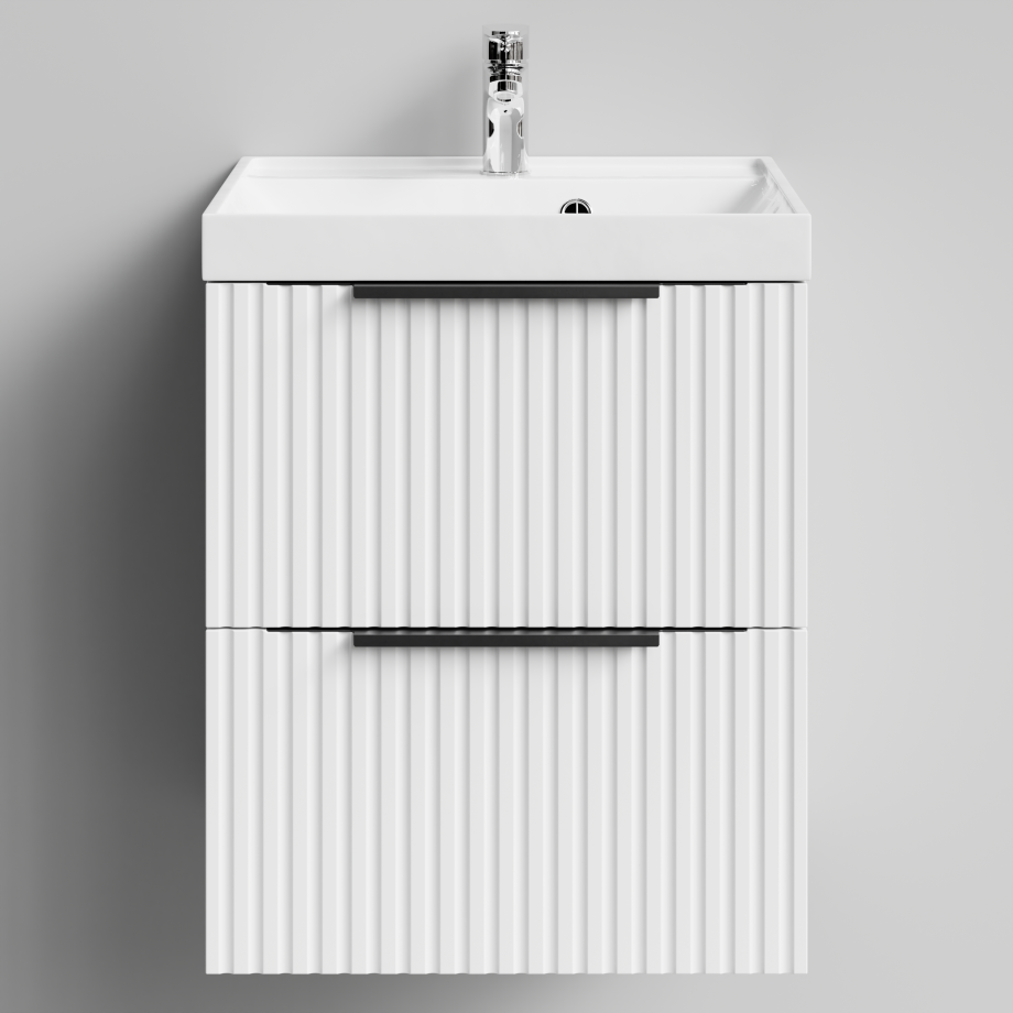 Тумба с раковиной Vod-ok Дольче 50 2 ящика, подвесная, белая + 13 цветов