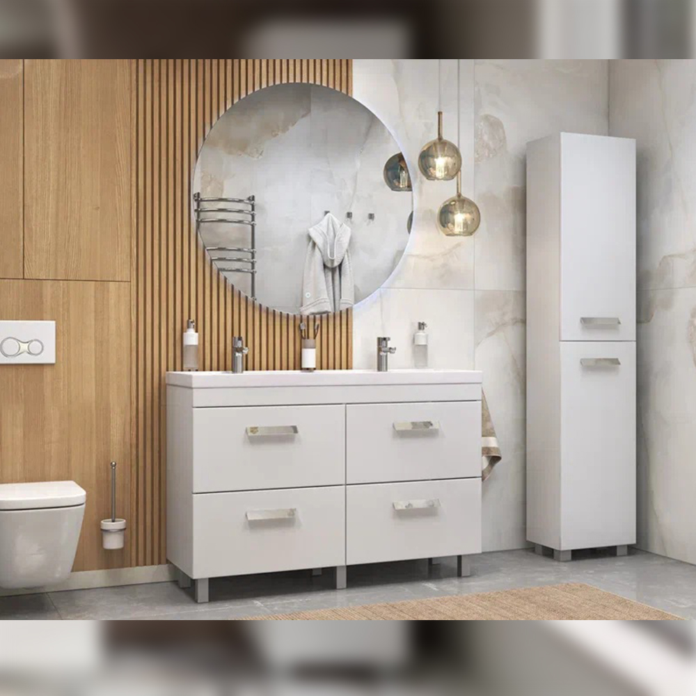 Пенал Velvex Orlando 40 см, белый матовый