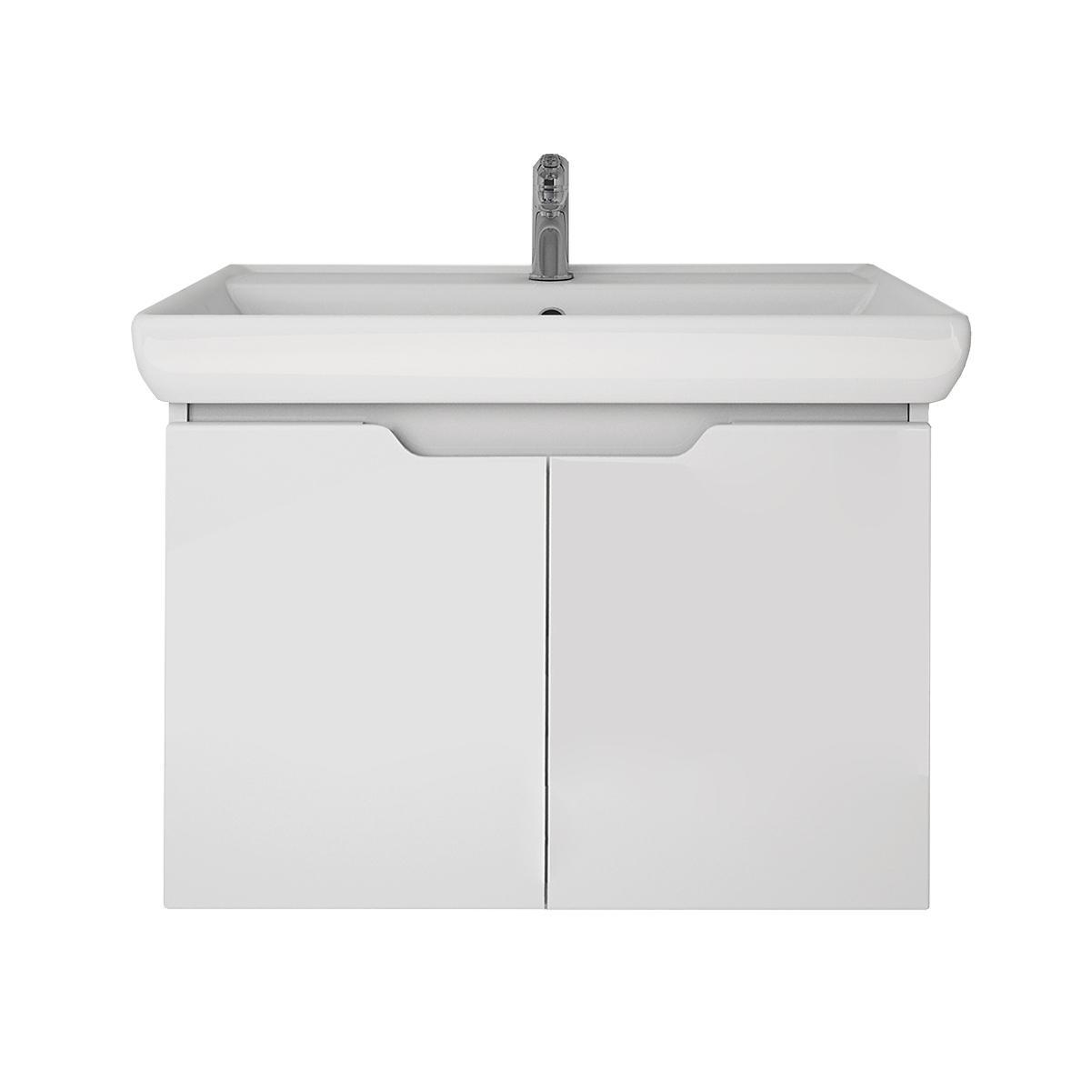 Тумба с раковиной подвесная Dreja Q(D) 70 см, белый