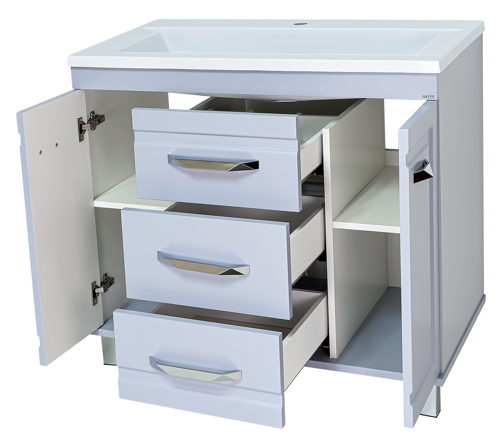 Тумба с раковиной Misty Терра 90 серый