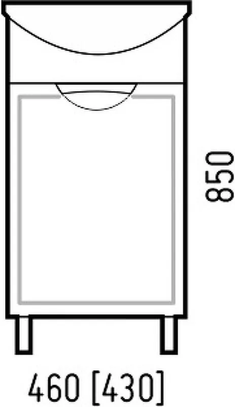Тумба напольная Corozo Монро 45 с раковиной Уют 45, белая