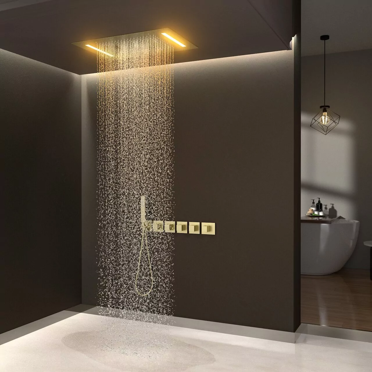 Душевой комплект Timo Petruma SX-5229/17SM матовое золото