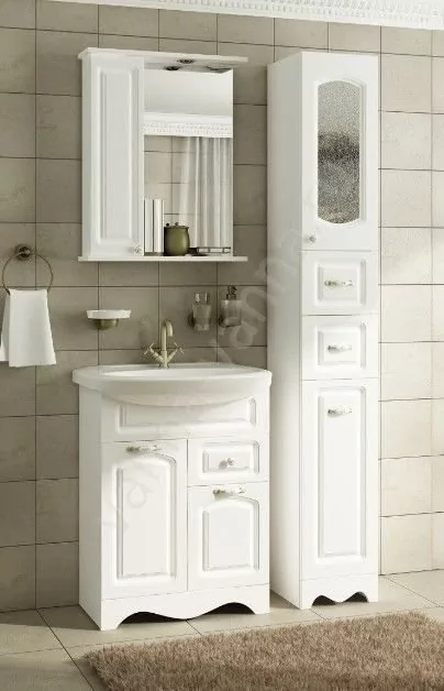 Мебель для ванной Francesca Империя 60 1 ящик, комплект, напольный, белый