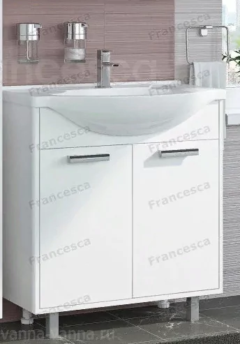 Тумба с раковиной Francesca Eco 75 напольная, белая