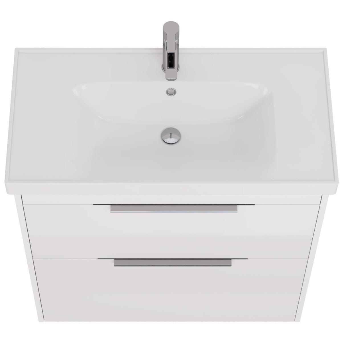 Тумба с раковиной подвесная/напольная Dreja Prime 90 см, белый