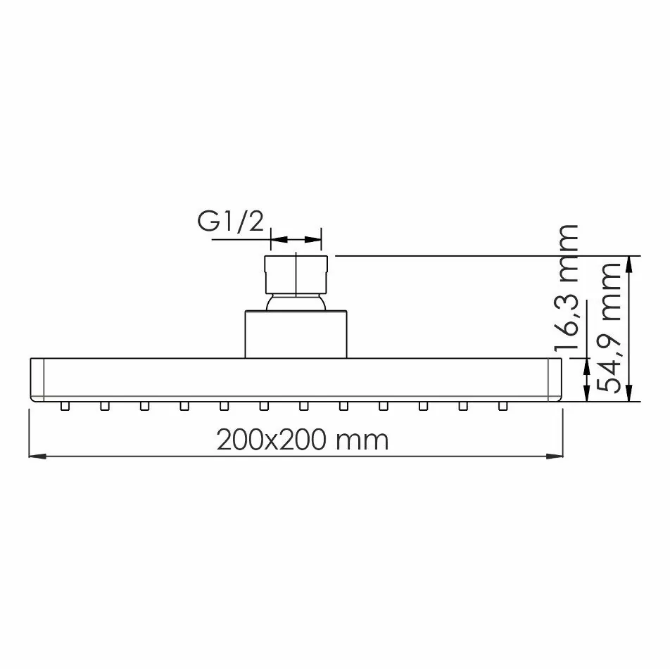 Верхний душ WasserKraft A028 хром
