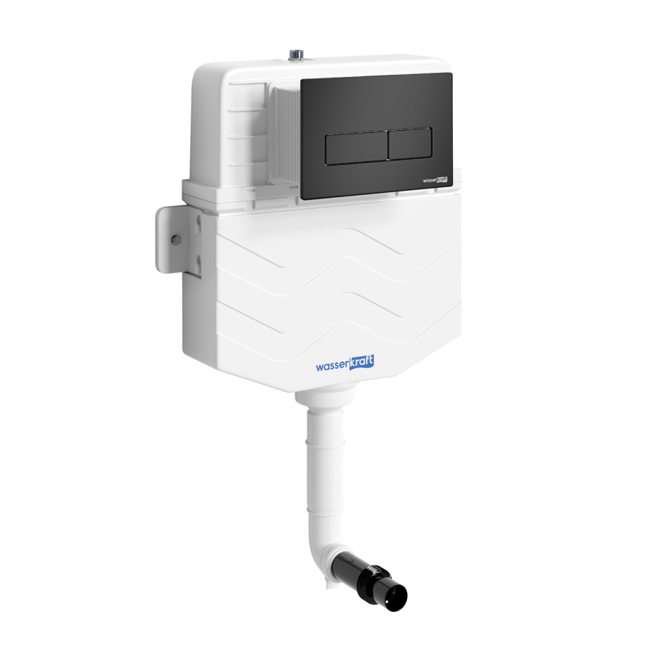 Смывной бачок WasserKraft Aller 10TLT.031.ME.MB03 скрытого монтажа, с кнопкой черный матовый