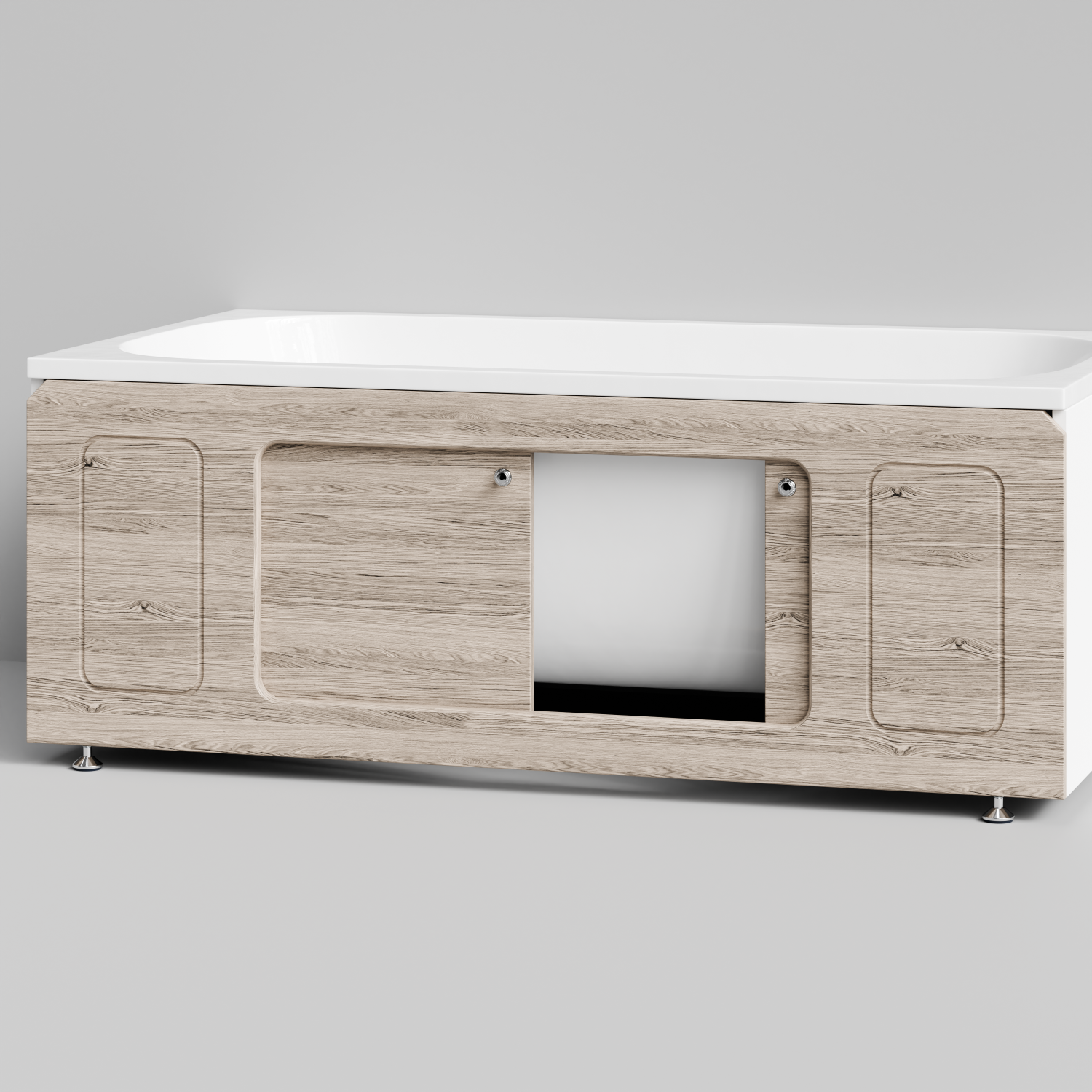 Экран под ванну Vod-ok Лидер 150 раздвижной Дубослив ореховый светлый