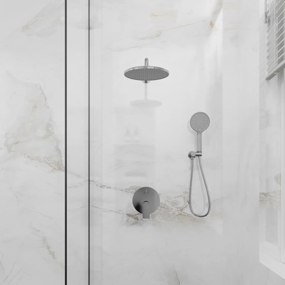 Встраиваемая душевая система Veconi LICATA LI-400-C-C4, Хром глянец