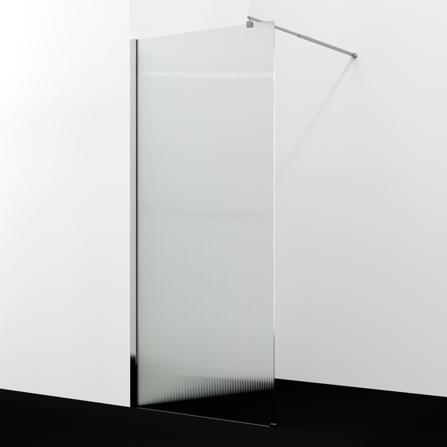 Душевая перегородка Wasserkraft Rur 30W46-FL прозрачное стекло, профиль серебристый