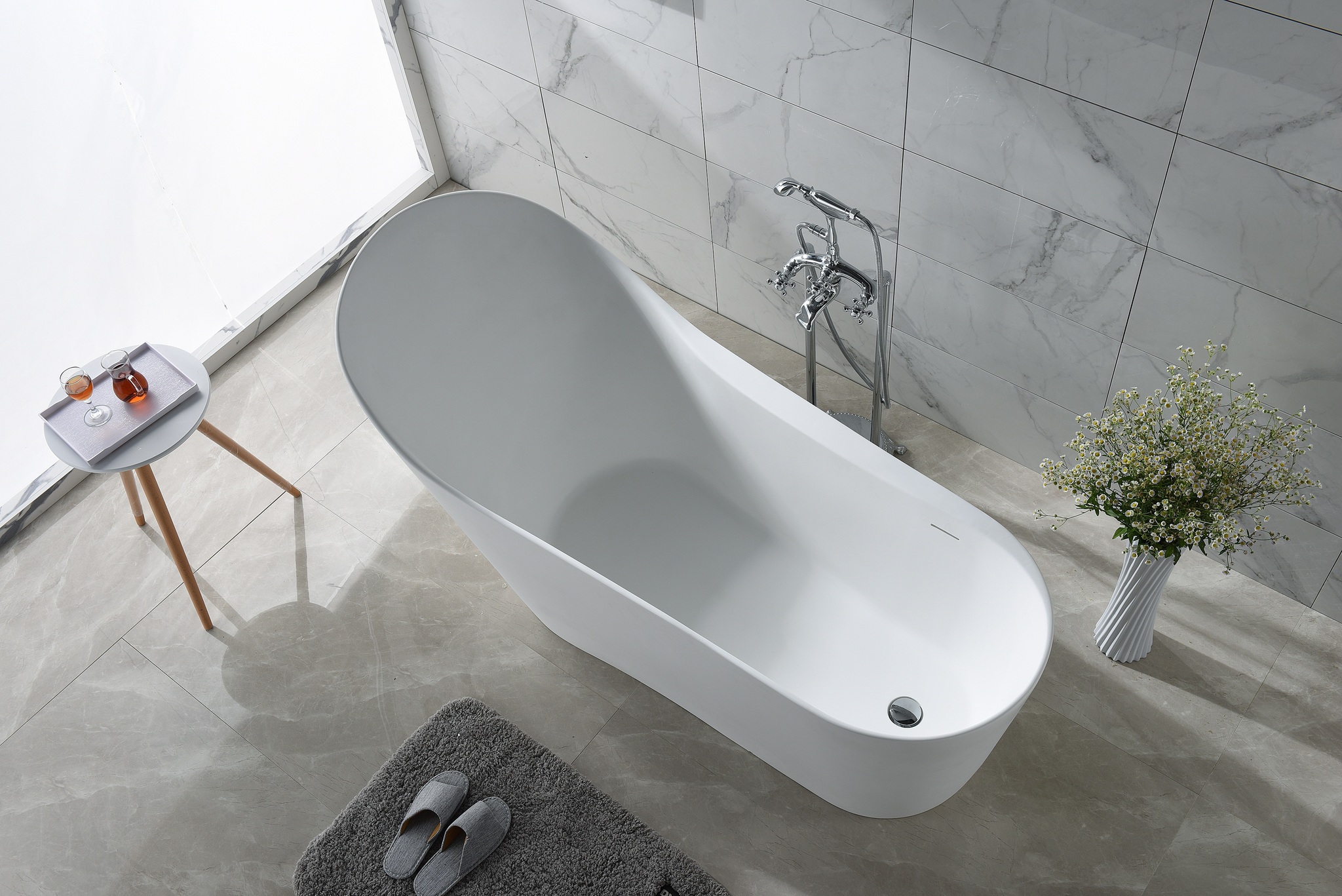 Ванна из искусственного камня Timo solid KIRSTI1785L (1785*760*838)