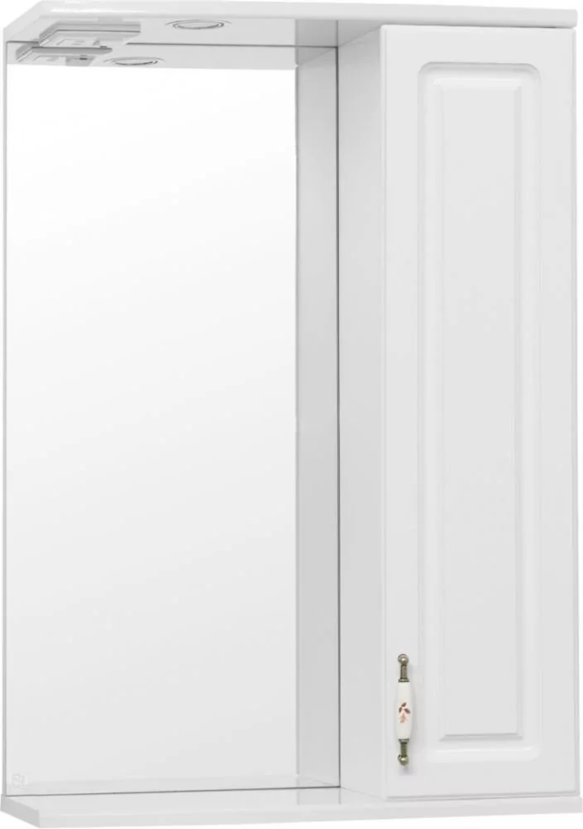 Зеркало-шкаф Style Line Олеандр-2 55/С R свет, белый