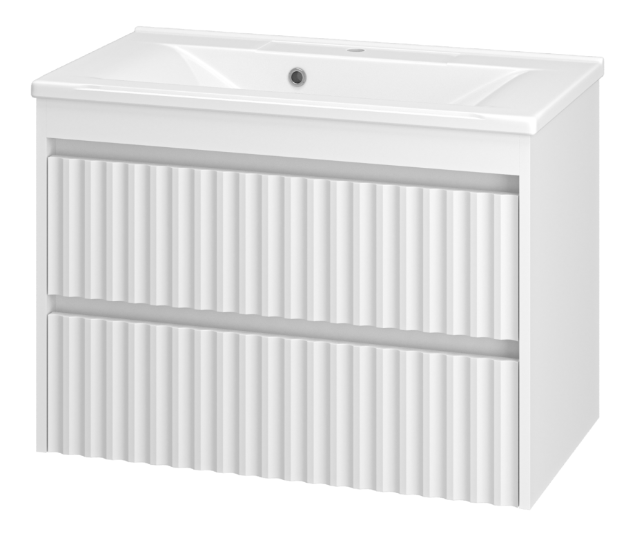 Тумба с раковиной Brevita Balaton 80 подвесная, белый