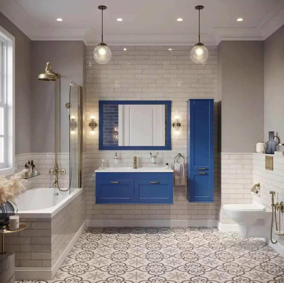 Тумба с раковиной Sanflor Ванесса 105 подвесная, индиго Тумба с раковиной Sanflor Ванесса 105 подвесная, индиго