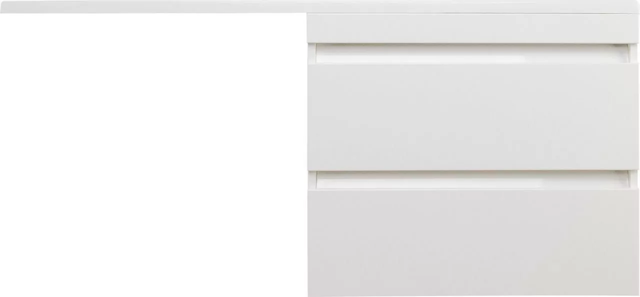 Тумба подвесная Style Line Даллас 130 Люкс Plus ПВХ с раковиной Даллас 130 под стиральную машину, правая, белая