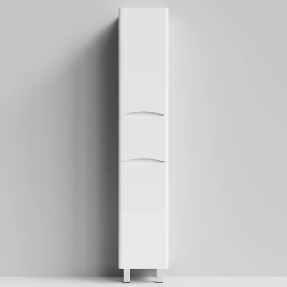 Пенал Vod-ok Адель 35 L/R, 2 двери, 1 ящик, напольный, с корзиной, белый + 13 цветов