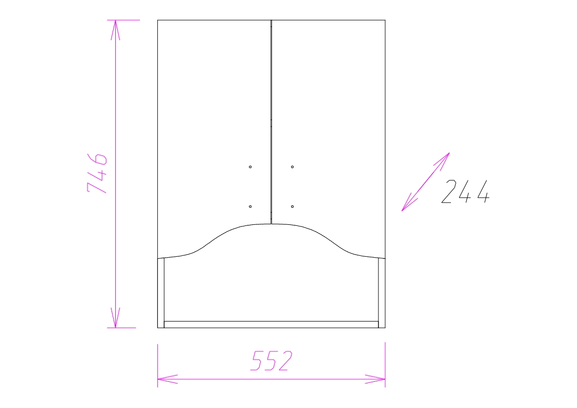 Шкаф навесной Onika Арка 55 с открытой полкой, белый