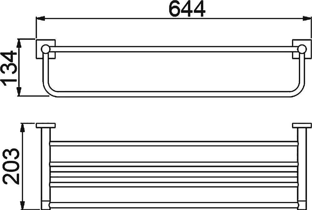 Полка для полотенец Timo Selene 12058/03 черный матовый