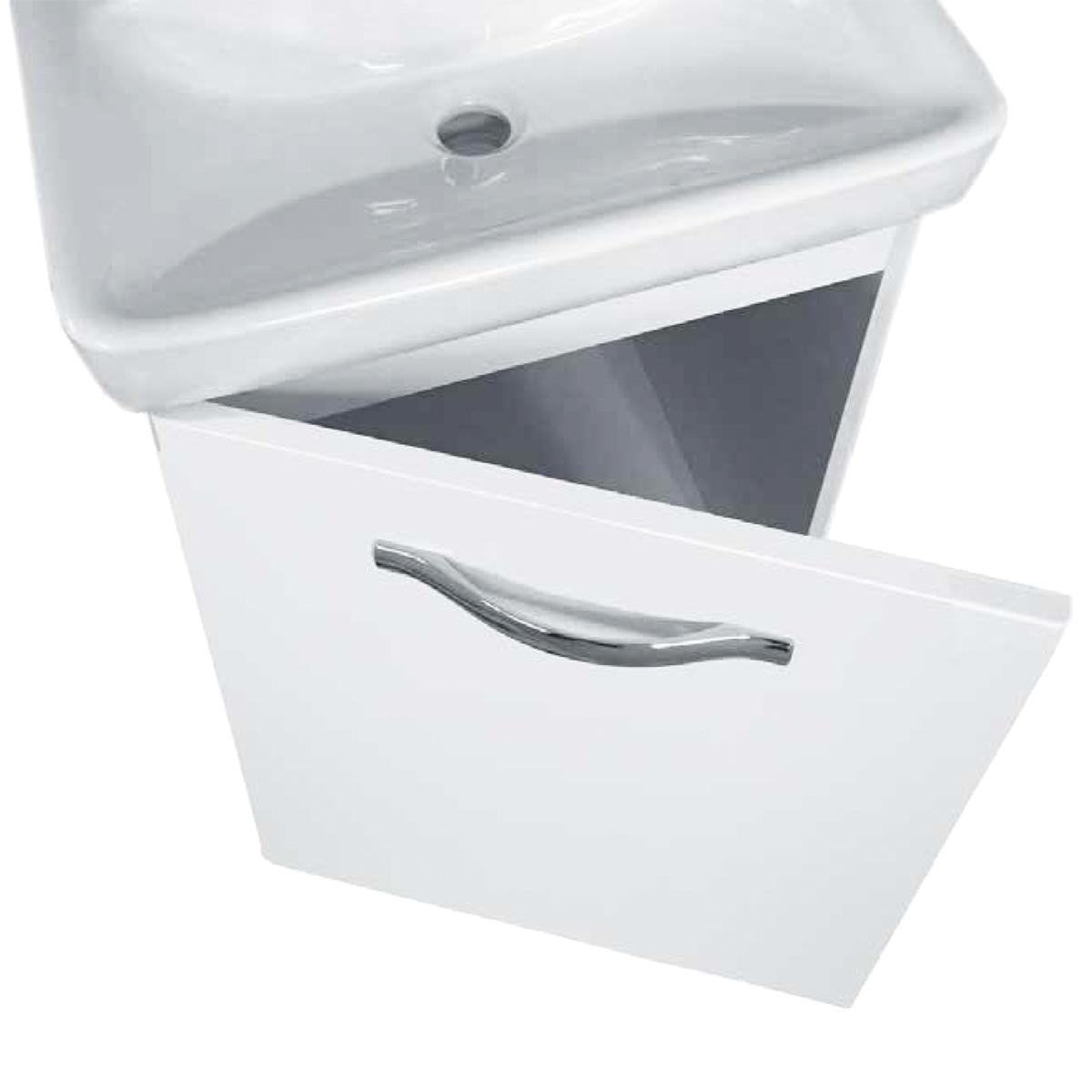 Тумба с раковиной подвесная Dreja Almi 50 см, белый